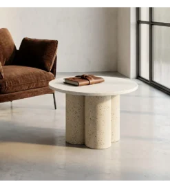 Stolik kawowy CAVRANI 60 cm efekt terrazzo
