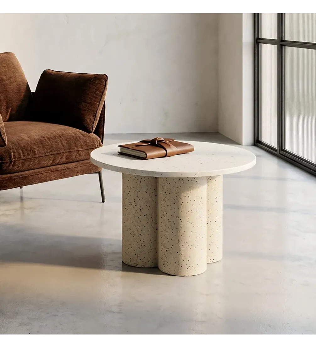 Stolik kawowy CAVRANI 60 cm efekt terrazzo
