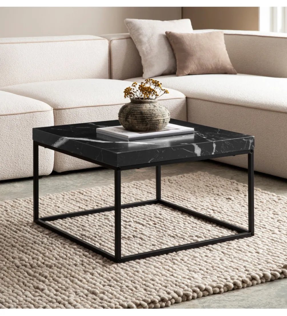 Stolik kawowy CAZANAD 60 cm w optyce marmuru