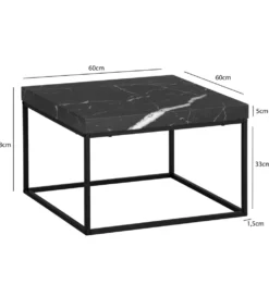 Stolik kawowy CAZANAD 60 cm w optyce marmuru