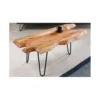 Stolik kawowy CESME 100 cm drewno akacja