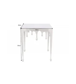 Stolik Kawowy 50 cm Mystic Liquid Line Srebrny