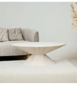 Stolik kawowy CONICA 122 cm drewno mango