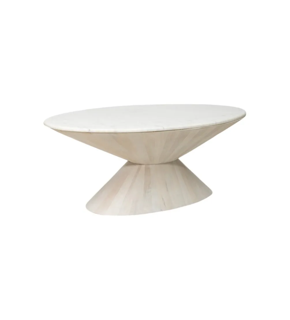 Stolik kawowy CONICA 122 cm drewno mango