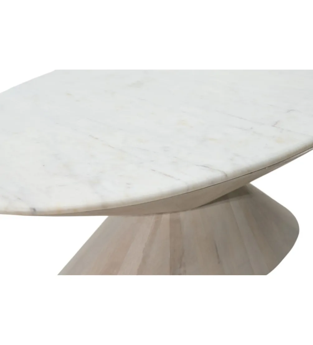 Stolik kawowy CONICA 122 cm drewno mango