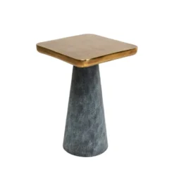 Stolik kawowy Cora 35 cm złoto szary