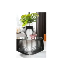 Stolik kawowy CORINNE 80 cm czarny
