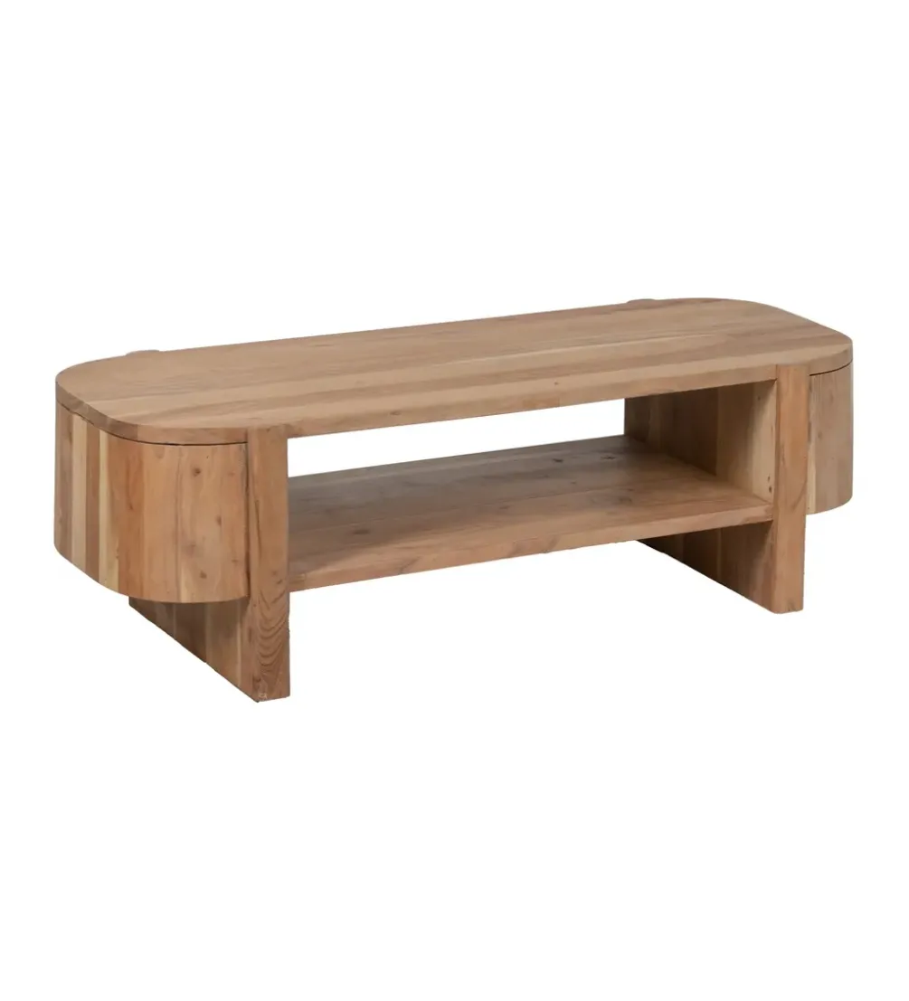 Stolik kawowy CREEL 120 cm drewno akacja