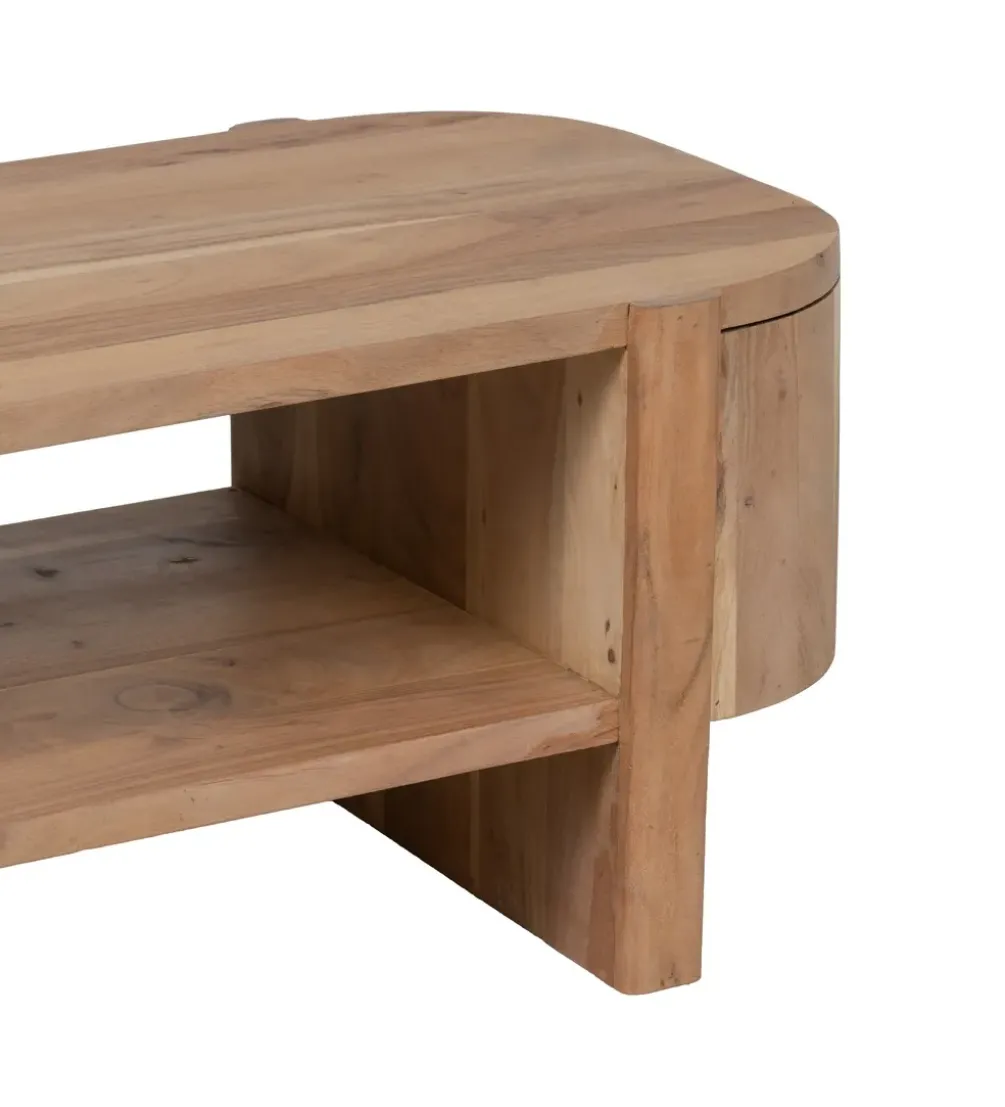 Stolik kawowy CREEL 120 cm drewno akacja