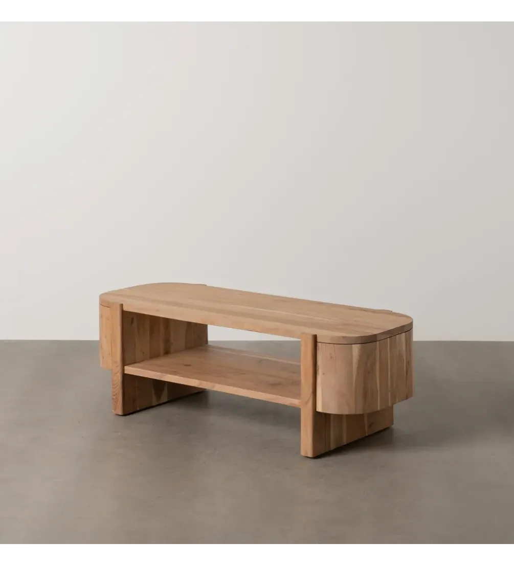 Stolik kawowy CREEL 120 cm drewno akacja