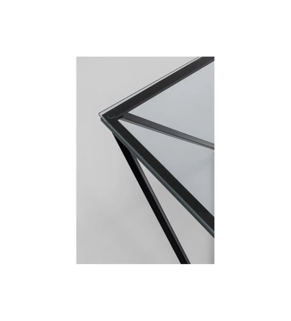 Stolik kawowy CRISTALLO 80 cm x 80 cm czarny
