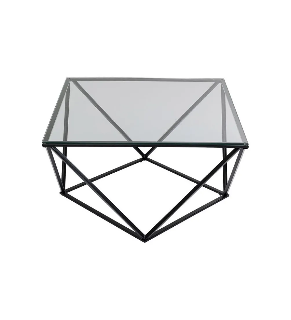 Stolik kawowy CRISTALLO 80 cm x 80 cm czarny