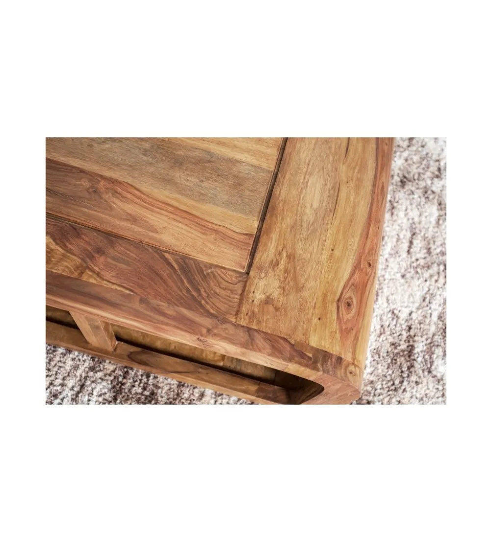 Stolik kawowy Curved 100 cm drewno Sheesham