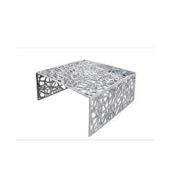 Stolik kawowy DELICADO Abstract 60 cm srebrny