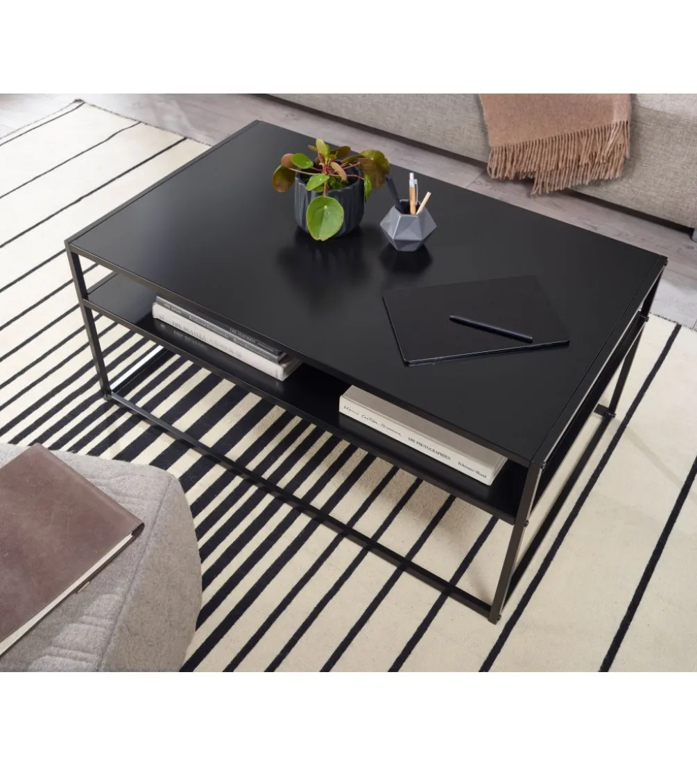 Stolik kawowy DEMIT 100 cm czarny