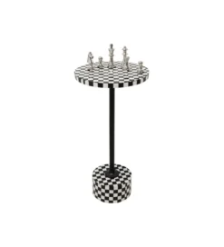 Stolik kawowy DOMERO CHESS 25 cm czarno biały