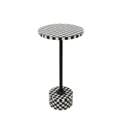 Stolik kawowy DOMERO CHESS 25 cm czarno biały
