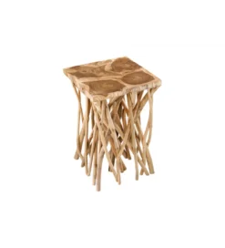 Stolik kawowy DRIFTWOOD 40 cm drewno teak naturalny