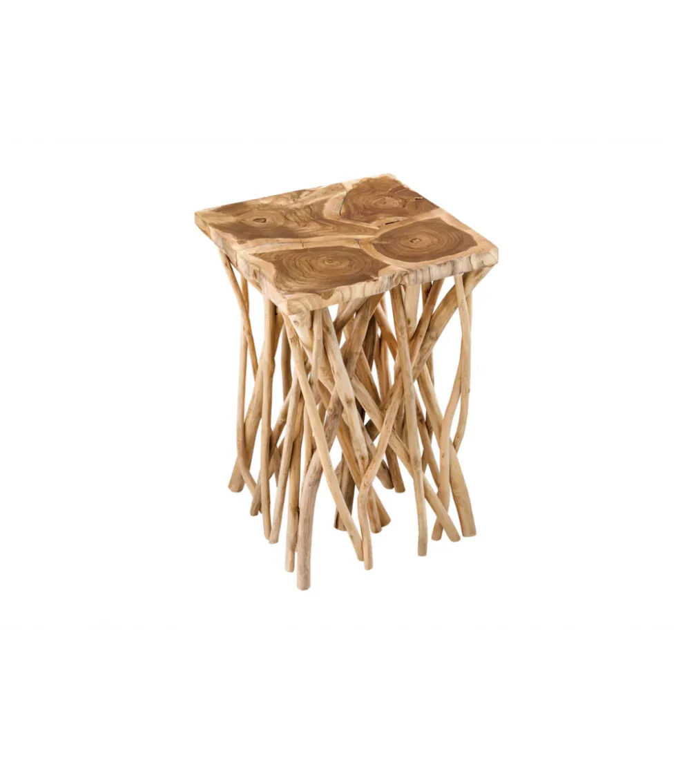 Stolik kawowy DRIFTWOOD 40 cm drewno teak naturalny