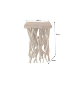 Stolik kawowy DRIFTWOOD 40 cm drewno teak naturalny
