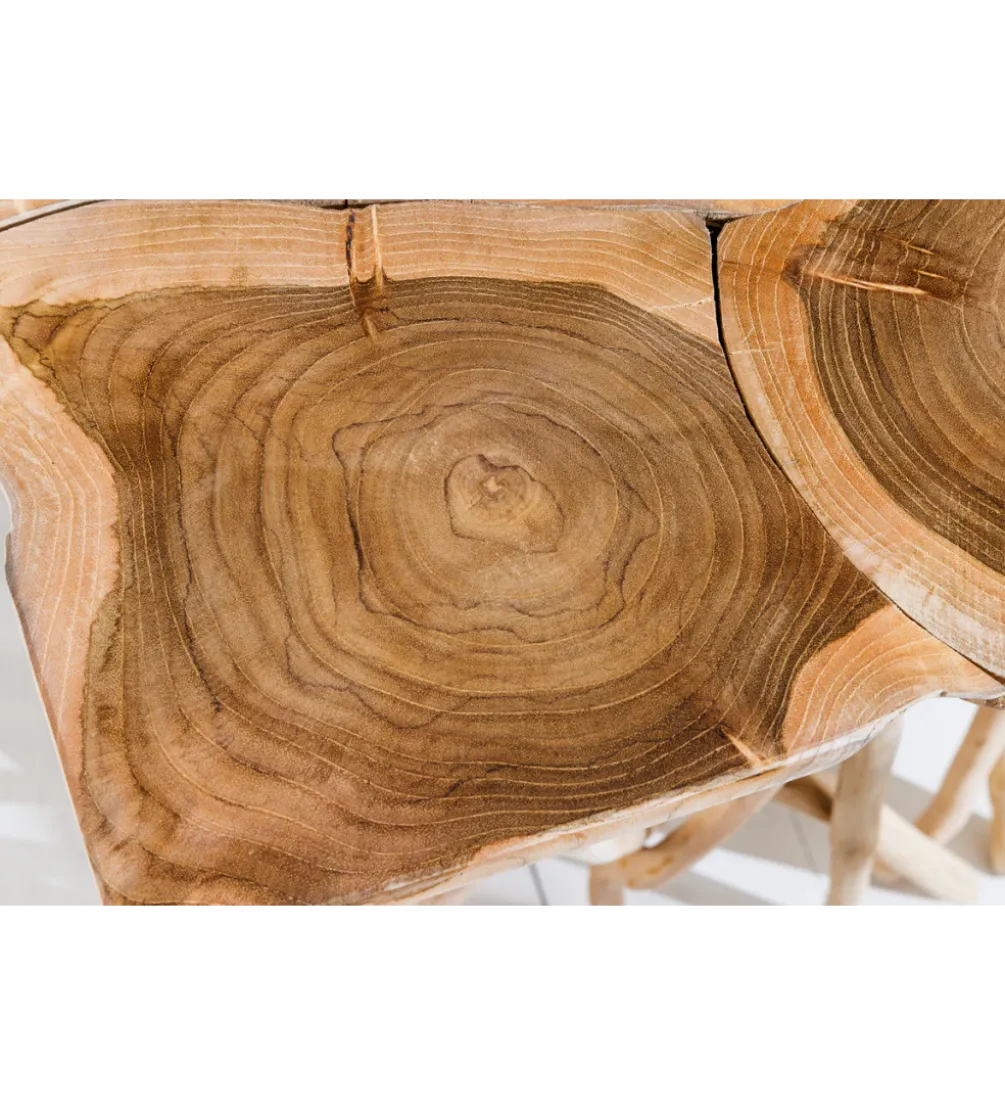 Stolik kawowy DRIFTWOOD 40 cm drewno teak naturalny