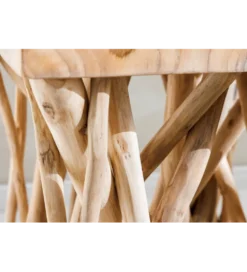 Stolik kawowy DRIFTWOOD 40 cm drewno teak naturalny