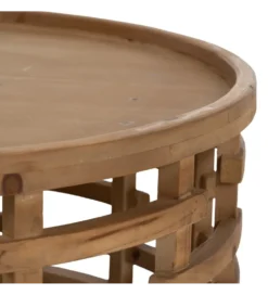 Stolik kawowy EMANEL 80 cm drewno jodła