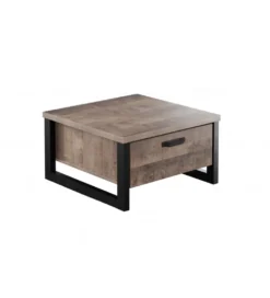 Stolik kawowy EMILE 80 cm w optyce dąb tytoniowo-brązowy