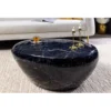 Stolik kawowy EROCK 75 cm w optyce czarnego marmuru
