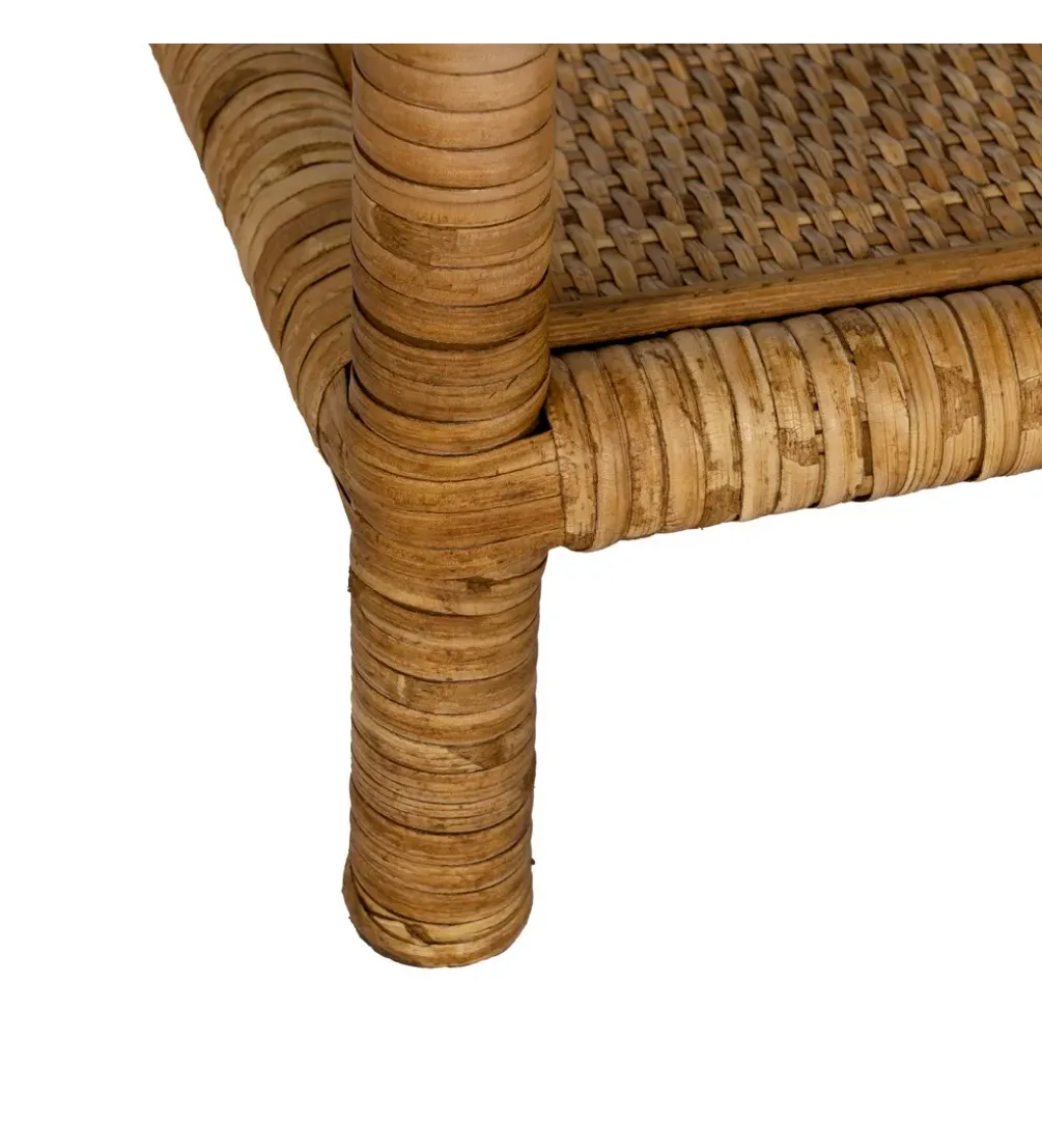 Stolik kawowy ESTAZ 50 cm naturalny ratan