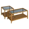 Stolik kawowy ESTAZ 90 cm naturalny ratan