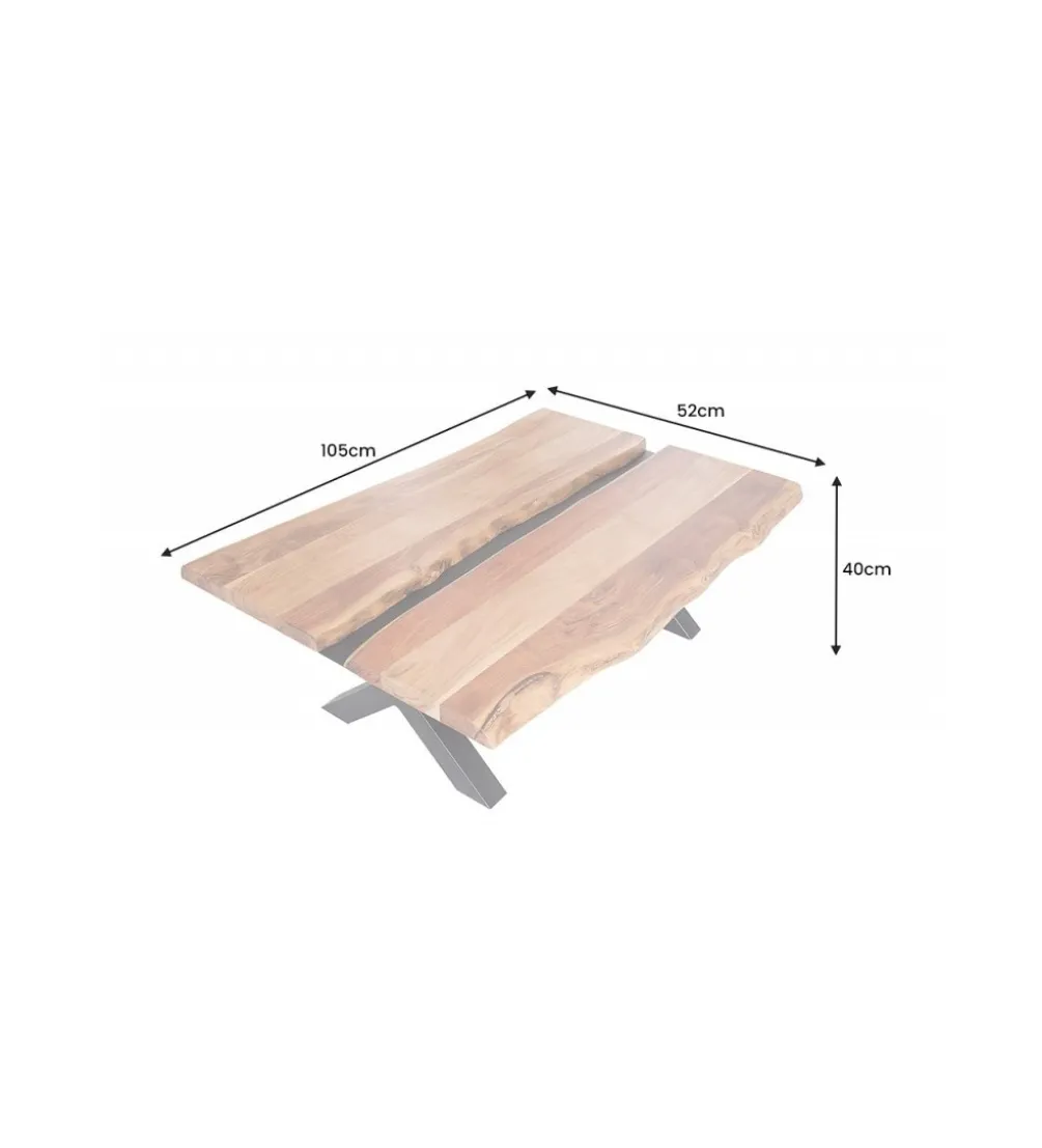 Stolik kawowy EUFRAT Amazonas 105 cm drewno akacja