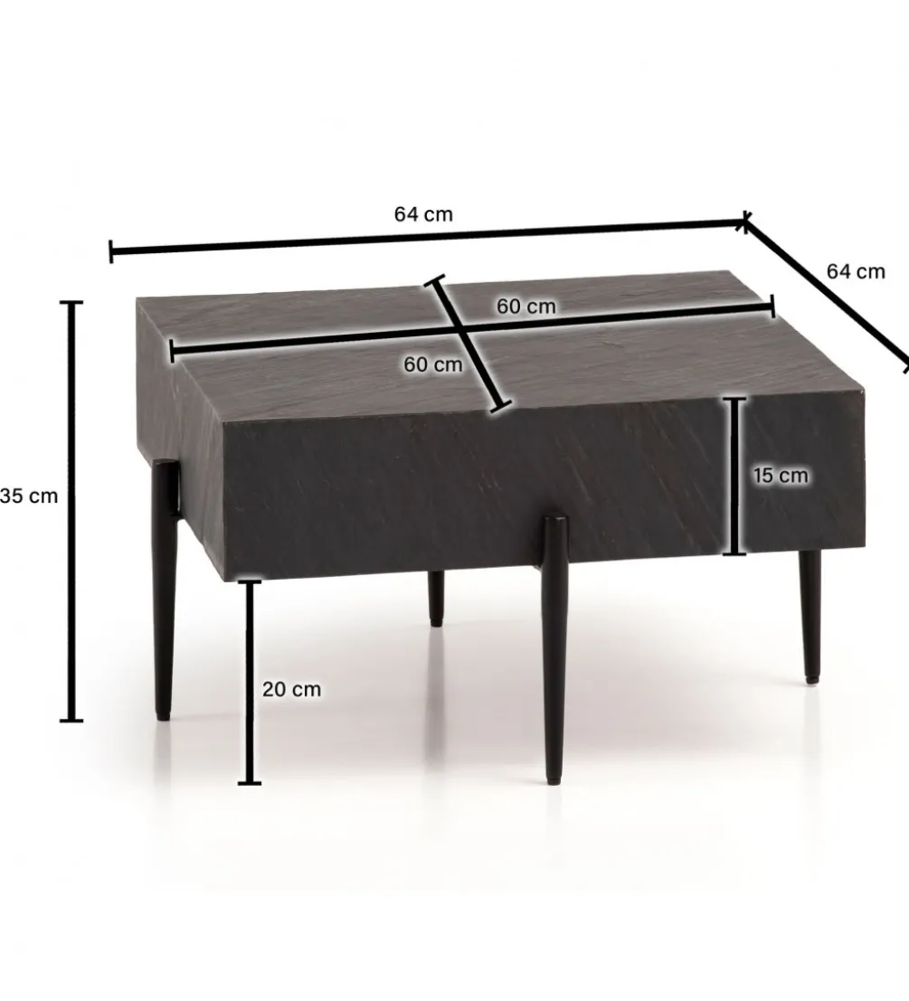 Stolik kawowy EVELIN 64 cm antracytowy