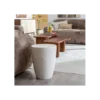 Stolik kawowy FIBRA 37 cm w odcieniach bieli