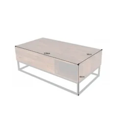 Stolik kawowy FINICE Makassar 110 cm drewno Sheesham