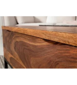 Stolik kawowy FINICE Makassar 110 cm drewno Sheesham