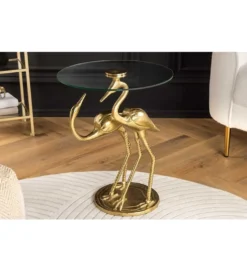 Stolik kawowy FLAMINGO 40 cm złoty