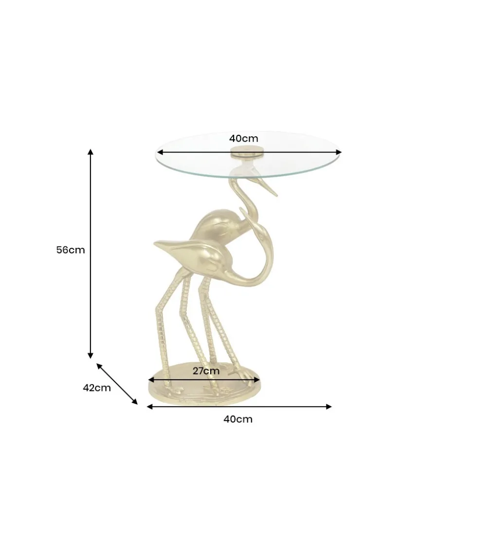 Stolik kawowy FLAMINGO 40 cm złoty