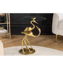 Stolik kawowy FLAMINGO 40 cm złoty