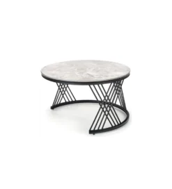 Stolik Kawowy FLAMINGO set 2 w kolorze szarego marmuru