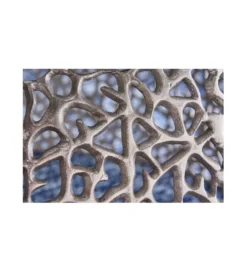 Stolik kawowy FLANK Leaf 73 cm srebrny