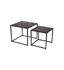 Stolik kawowy FONTERA set 2 w optyce marmuru