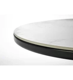 Stolik kawowy GENESIS 70 cm ceramika w optyce białego marmuru