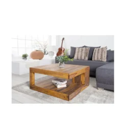 Stolik kawowy Giant 80 cm drewno Sheesham