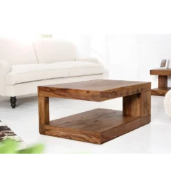 Stolik kawowy Giant XL 90 cm drewno Sheesham