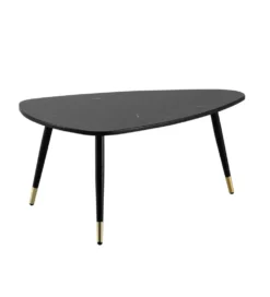 Stolik kawowy GINEVRA 90 cm w optyce czarnego marmuru