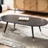 Stolik kawowy GINEVRA 120 cm w optyce czarnego marmuru