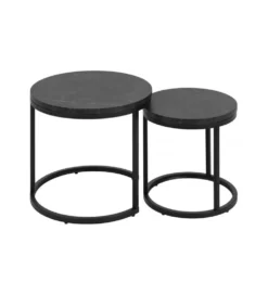 Stolik kawowy GIRON set 2 w optyce marmuru