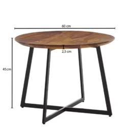 Stolik kawowy GLOBI 60 cm drewno sheesham