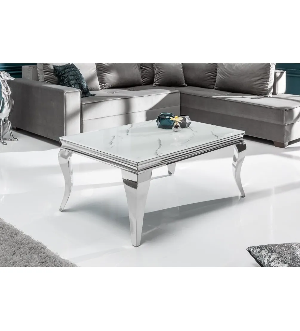 Stolik kawowy GLORIA 100 cm w optyce marmuru